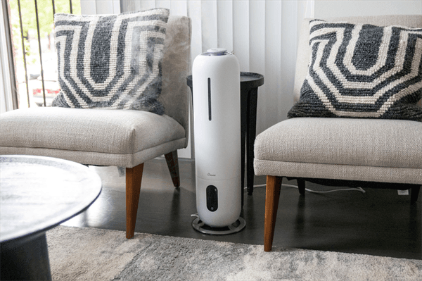 Crane - Crane Filter-Free Ultrasonic Cool Mist Tower Humidifier with Germicidal UVA Light, 2 Gallons - White