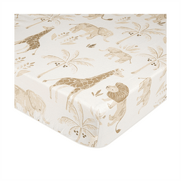 Crane - Crane Kendi Baby Crib Fitted Sheet - Safari Animals