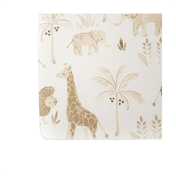 Crane - Crane Kendi Baby Crib Fitted Sheet - Safari Animals