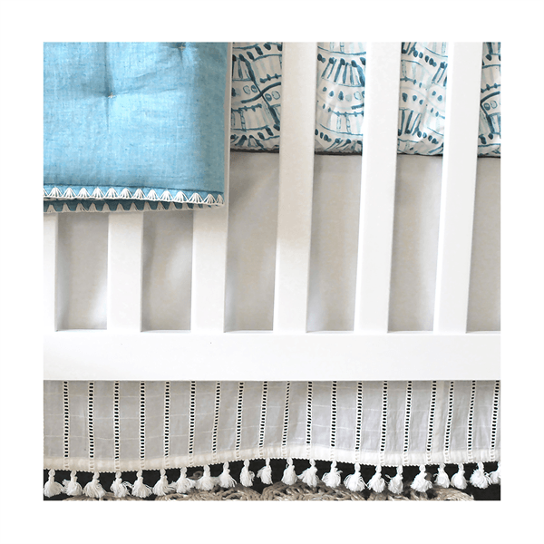 Crane - Crane Off-White Boho Crib Skirt