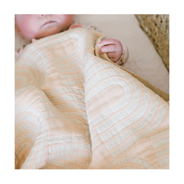 Crane - Crane Parker Jacquard Muslin Baby Blanket - Rainbow