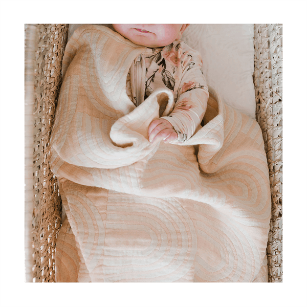 Crane - Crane Parker Jacquard Muslin Baby Blanket - Rainbow