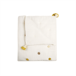 Crane - Crane Pom Pom Quilted Baby Blanket - Kendi