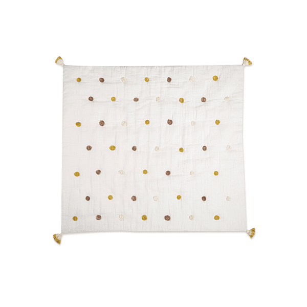 Crane - Crane Pom Pom Quilted Baby Blanket - Kendi