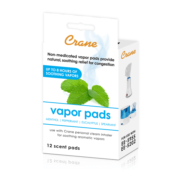 Crane - Crane Universal Vapor Pads, 12-pack - Menthol Eucalyptus