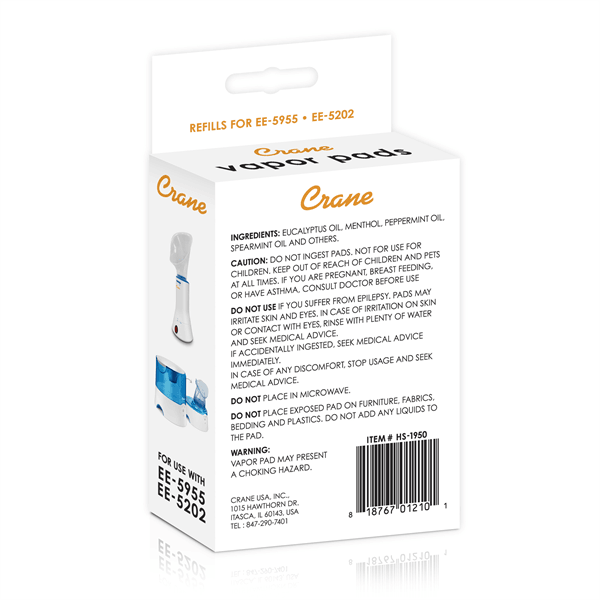 Crane - Crane Universal Vapor Pads, 12-pack - Menthol Eucalyptus