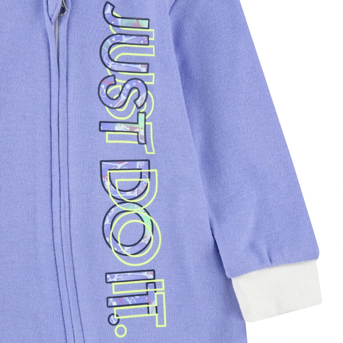 Nike Infant Dream Chaser Footed Coverall 'Light Thistle | Sizes NB to 9m