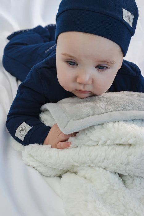 Couverture Sherpa pour bébé de Juddlies Designs – (30 po x 40 po)