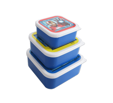 Danawares - Danawares Avengers Set Of Square Lunch Boxes, 3 Units