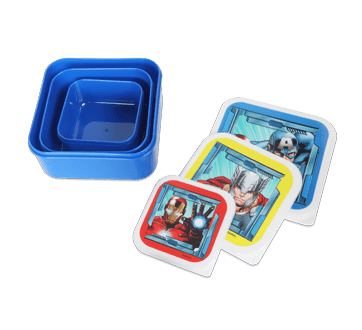 Danawares - Danawares Avengers Set Of Square Lunch Boxes, 3 Units