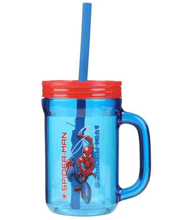Danawares - Danawares Marvel Spider-Man Mason Jar Tumbler with Straw & Handle