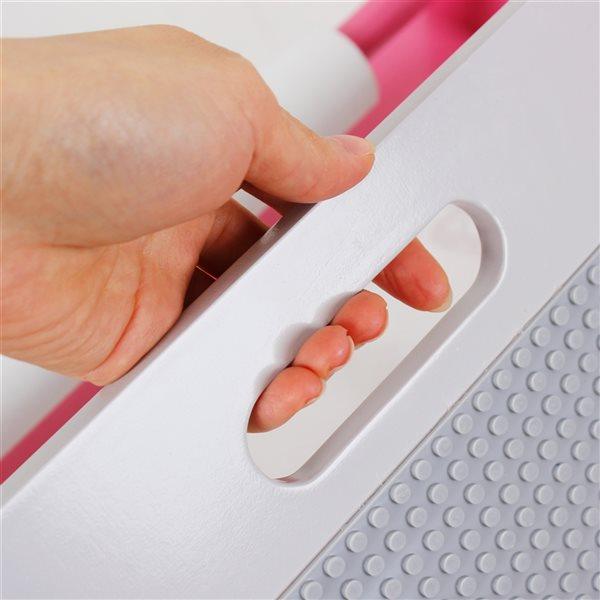 Danawares - Danawares Pink and White Rectangular Kid's Play Table with One Chair