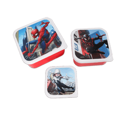 Danawares - Danawares Spiderman Square Lunch Box Set, 3 Units