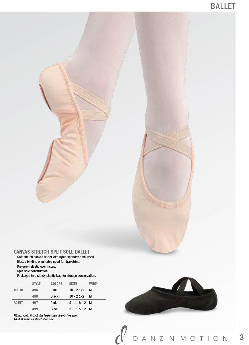 Danshuz® - Danshuz 497 Adult Canvas Stretch Ballet Shoes