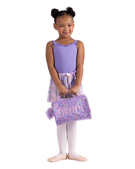 Sac de sport à paillettes Danshuz® motif floral lavande