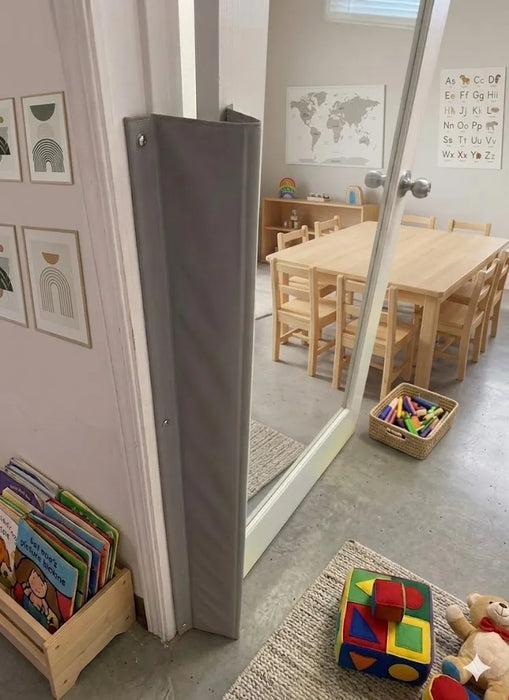 Vinyl Door Finger Guard for Daycares & Schools – Child Safety Hinge Protector Pair