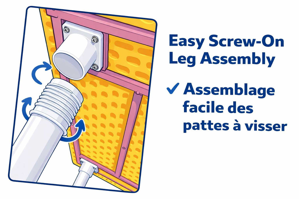 Table Rectangulaire pour Garderie – Réglable, Solide et Sécuritaire (120 cm × 60 cm)