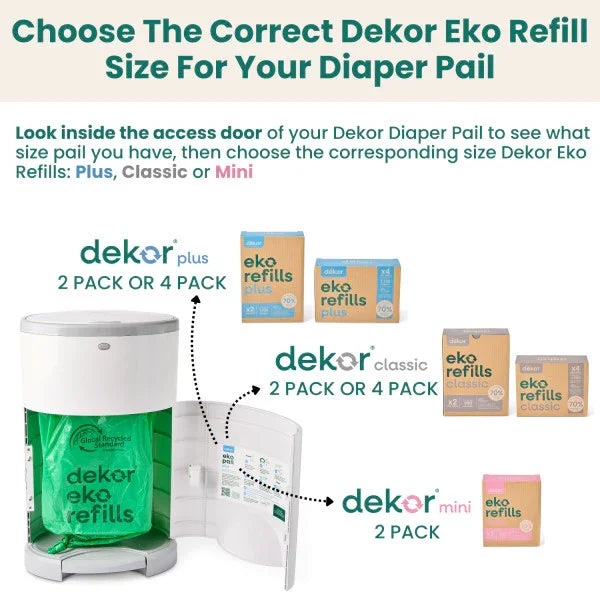 Dékor® - Dekor Eko Mini Diaper Pail | White