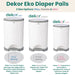 Dékor® - Dekor Eko Mini Diaper Pail | White