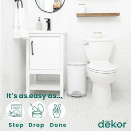 Dékor® - Dekor Eko Mini Diaper Pail | White