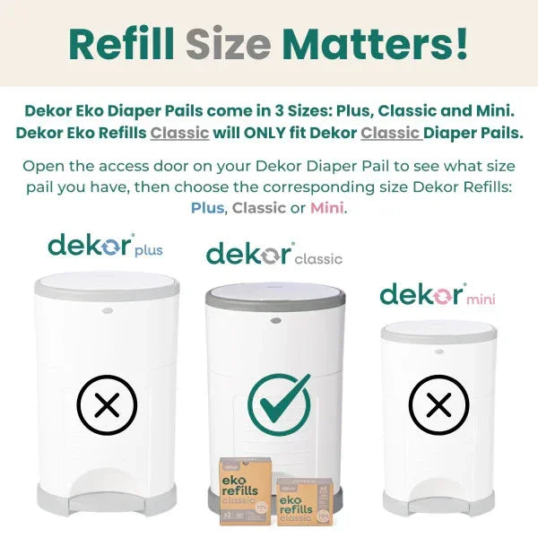 Dékor® - Dekor Eko Mini Diaper Pail Refills | 2 Pack