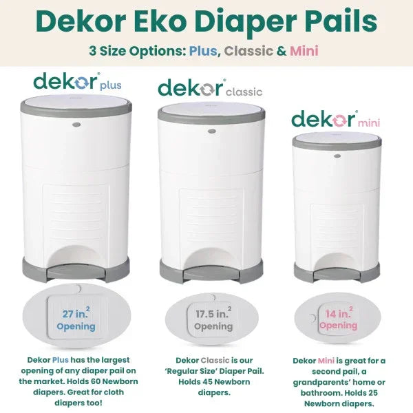 Dékor® - Dekor Eko Plus Diaper Pail | White