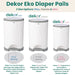 Dékor® - Dekor Eko Plus Diaper Pail | White