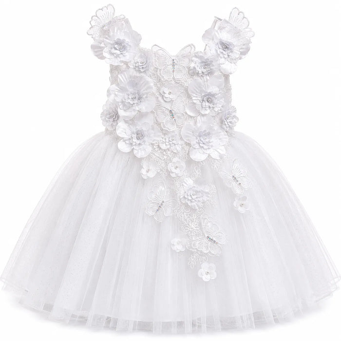 Kids Energy® Robe de soirée papillon fleurie pour filles Tailles 2 à 12