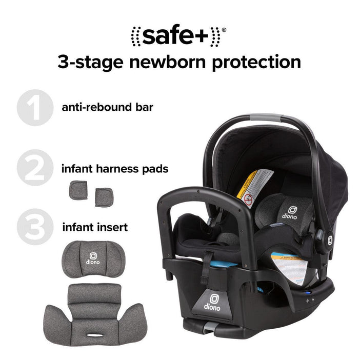 Diono® - Diono LiteClik 30 R SafePlus Infant Car Seat and Base - Black