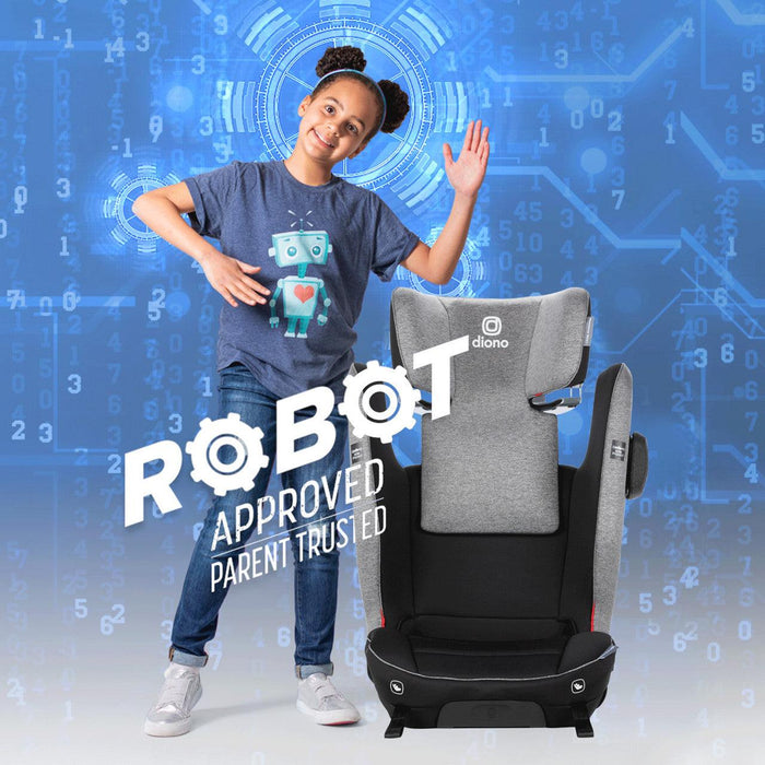 Diono® - Diono Monterey 6DXT SafePlus High-Back Car Booster Seat - Black Storm