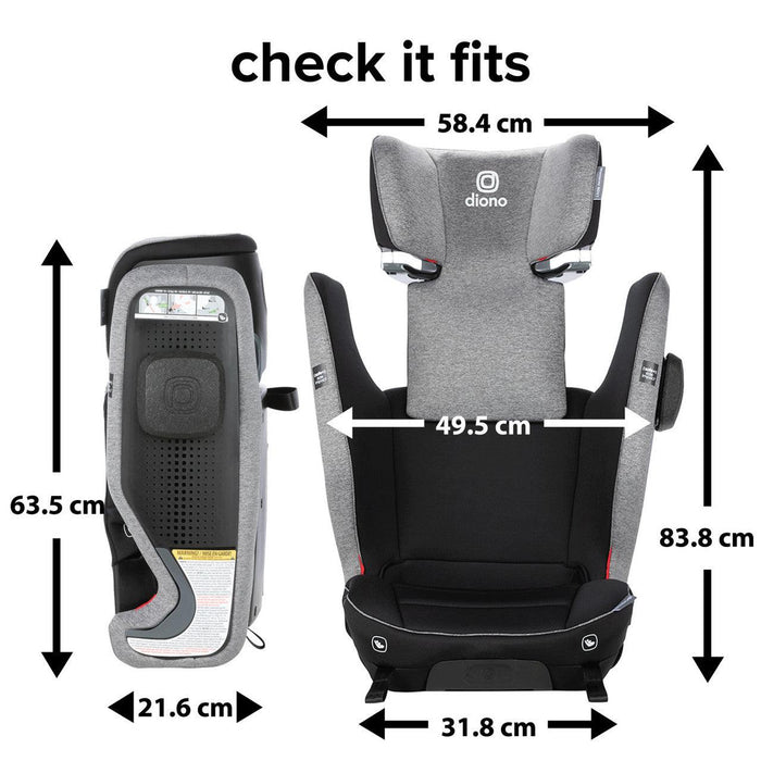 Diono® - Diono Monterey 6DXT SafePlus High-Back Car Booster Seat - Black Storm