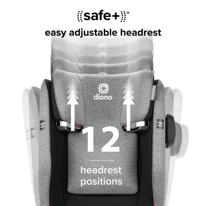 Diono® - Diono Monterey 6DXT SafePlus High-Back Car Booster Seat - Black Storm