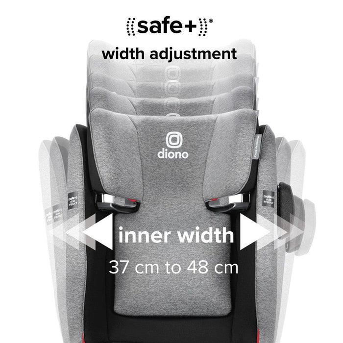 Diono® - Diono Monterey 6DXT SafePlus High-Back Car Booster Seat - Black Storm