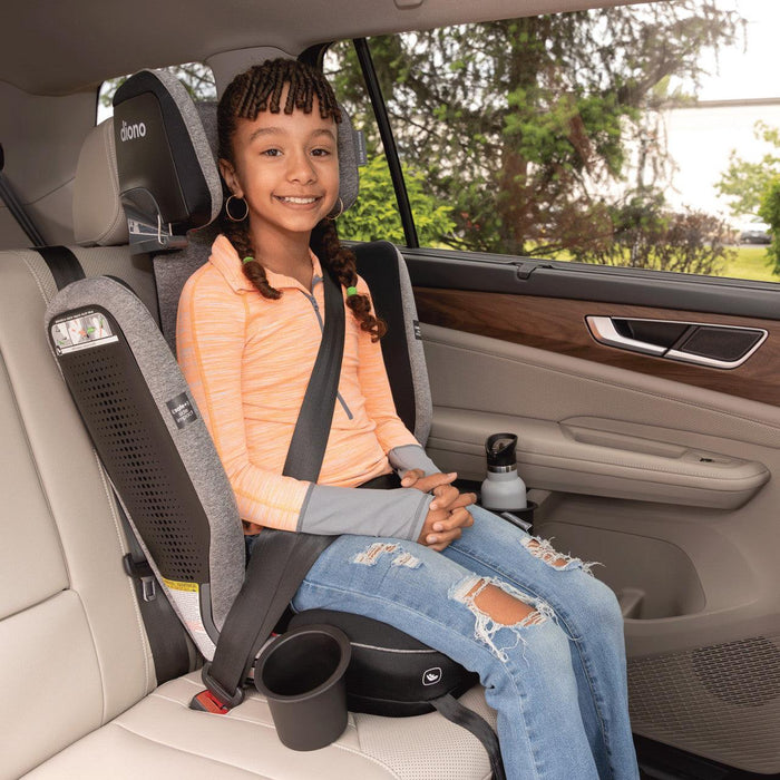 Diono® - Diono Monterey 6DXT SafePlus High-Back Car Booster Seat - Black Storm