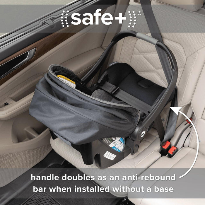 diono stroller car seat Diono Quantum 4 Travel System 3-in-1 with LiteClik 30 R SafePlus Car Seat — Goldtex