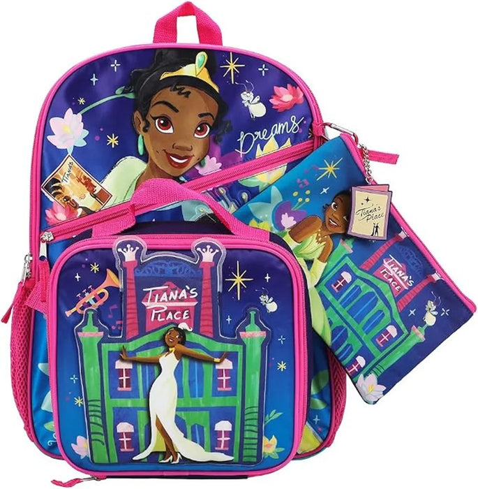 Disney Princess® Tiana Kids 5-Piece Backpack and Lunch Bag Set