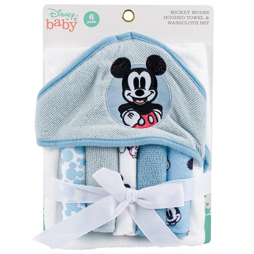 Disney® - Disney Baby Mickey Mouse Hooded Towel & Washcloth Set - Blue