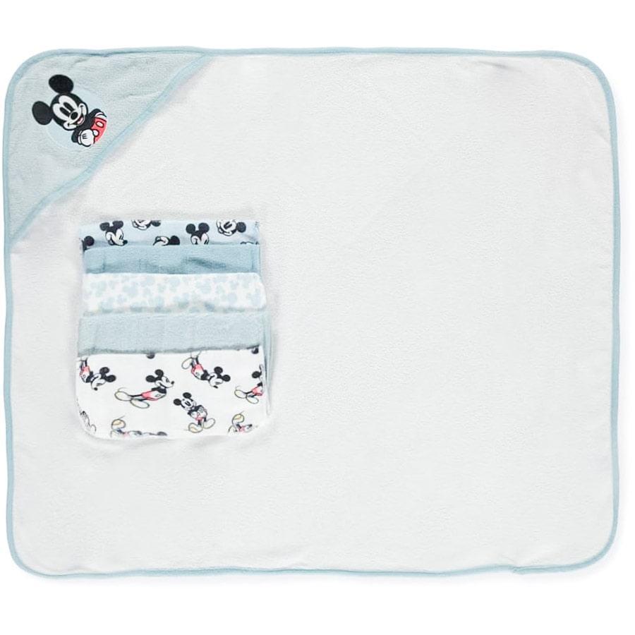 Disney® - Disney Baby Mickey Mouse Hooded Towel & Washcloth Set - Blue