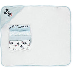 Disney® - Disney Baby Mickey Mouse Hooded Towel & Washcloth Set - Blue