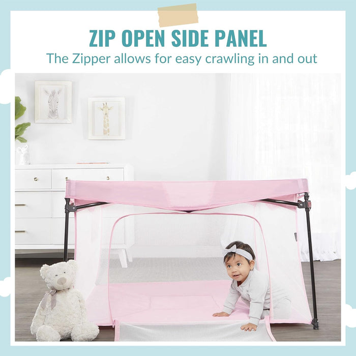 Dream On Me Ziggy Square Playpen – Pink (2)