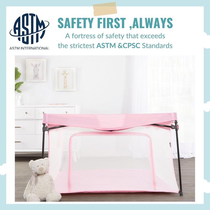 Dream On Me Ziggy Square Playpen – Pink (5)