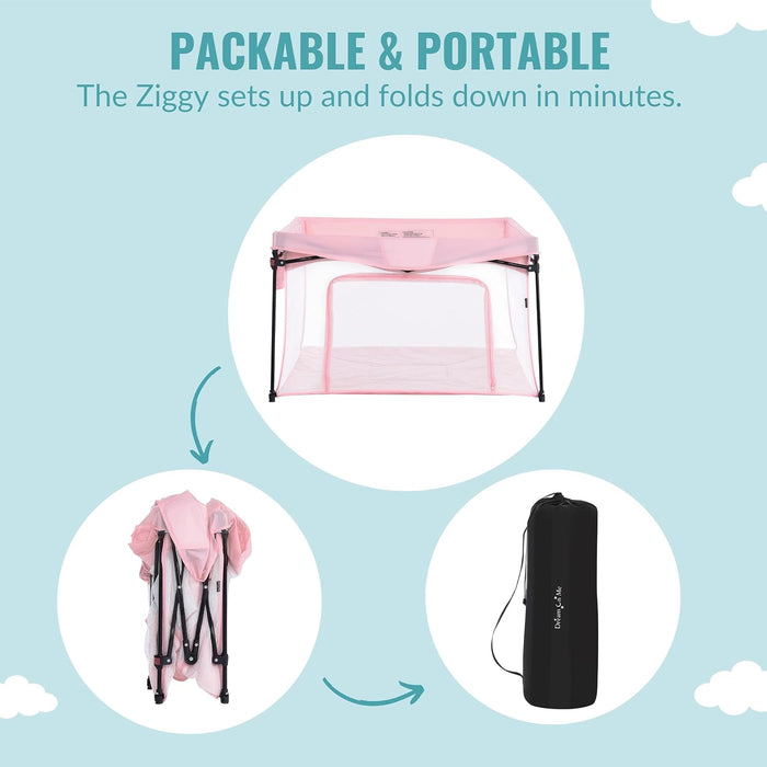 Dream On Me Ziggy Square Playpen – Pink (6)
