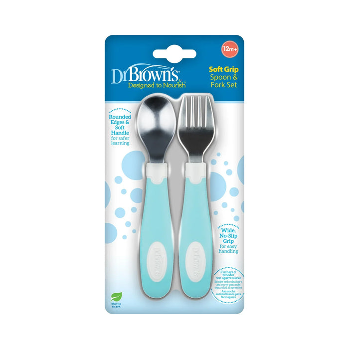Dr. Brown's® - Dr. Brown's Designed to Nourish Soft-Grip Spoon and Fork Set