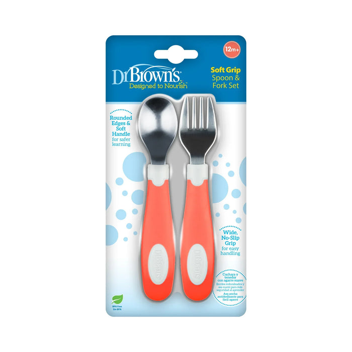 Dr. Brown's® - Dr. Brown's Designed to Nourish Soft-Grip Spoon and Fork Set