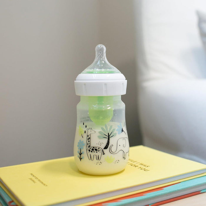 Dr. Brown's® - Dr. Brown’s Dr. Brown’s Natural Flow Anti-Colic Options+ Wide-Neck Baby Bottle Designer Edition Bottles, Jungle Decos, 5 oz/150 ml - 2-Pack