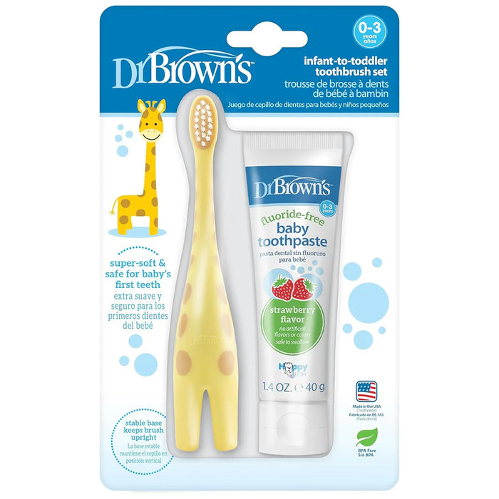 Dr. Brown's® - Dr. Brown’s Infant-to-Toddler Toothbrush Giraffe & Toothpaste Set