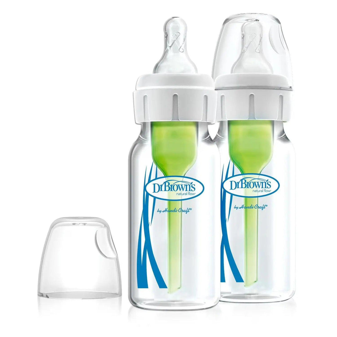 Dr. Brown's® - Dr. Brown’s Natural Flow Anti-Colic Options+ Narrow Baby Bottles, 4oz/120 mL - 2-Pack
