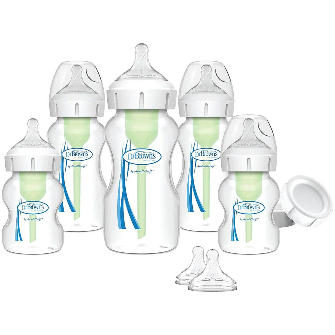 Dr. Brown's® - Dr. Brown’s Natural Flow Anti-Colic Options+ Wide-Neck Baby Bottle Newborn Gift Set