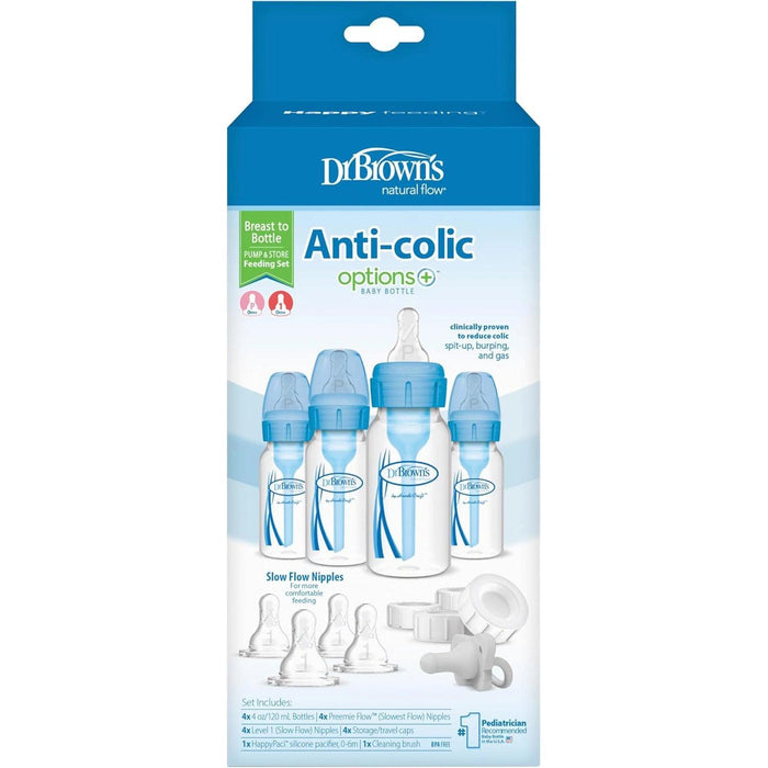 Dr. Brown's® - Dr. Brown’s Natural Flow Options+ Anti-colic Baby Bottles Newborn Feeding Set