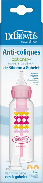 Dr. Brown's® - Dr. Brown's Options+ Narrow Bottle to Sippy Baby Bottle Start Kit 8oz. - Single Bottle